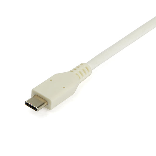 Star Tech USB C to Gigabit Ethernet Adapter w/USB A Port - White 1Gbps NIC USB 3.0/USB 3.1 Type C Network Adapter - 1GbE USB-C RJ45/LAN TB3 Compatible Windows MacBook Pro Chromebook