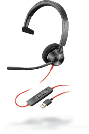 Poly Blackwire 3310 Headset Wired Head-band Office/Call center USB Type-C Black