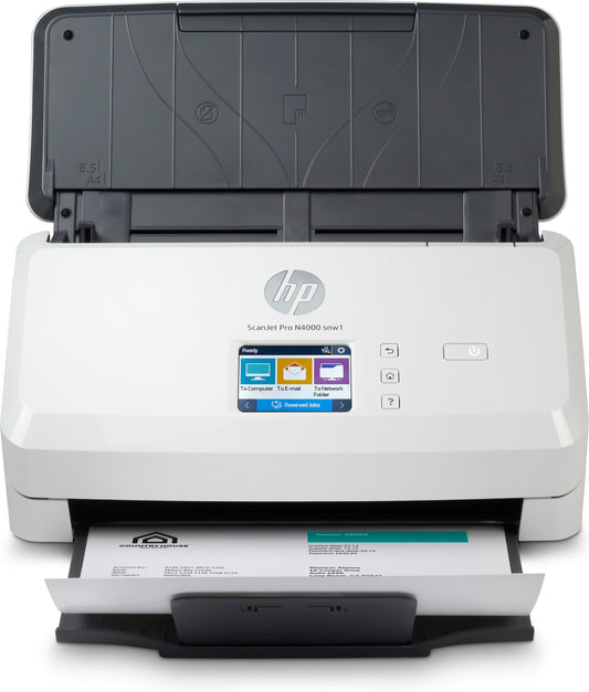 HP ScanJet Pro N4000 snw1 Sheet-fed scanner 600 x 600 DPI A4 Black, White