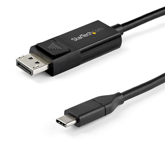 StarTech 6ft (2m) USB C to DisplayPort 1.4 Cable 8K 60Hz/4K - Bidirectional DP to USB-C or USB-C to DP Reversible Video Adapter Cable -HBR3/HDR/DSC - USB Type C/TB3 Monitor Cable (CDP2DP142MBD)