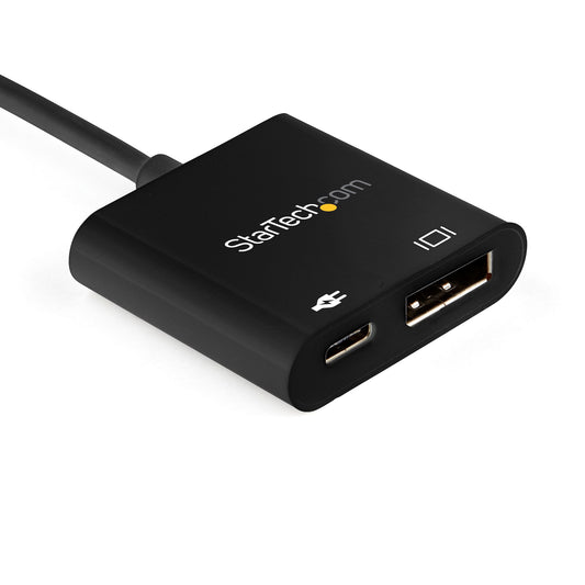 Star Tech USB C to DisplayPort Adapter with Power Delivery - 8K 60Hz /4K 120Hz USB Type C to DP 1.4 Video Converter w/ 60W PD Pass-Through Charging - HBR3 - Thunderbolt 3 Compatible