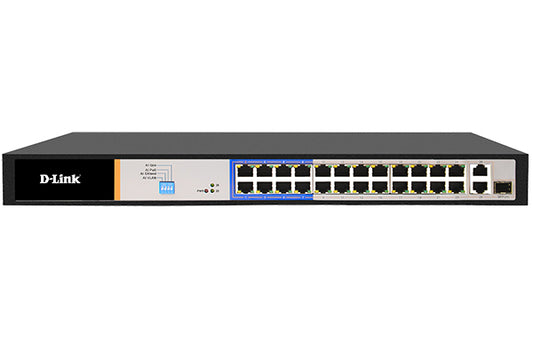 D-Link DES-F1026P-E network switch Unmanaged Gigabit Ethernet (10/100/1000) Power over Ethernet (PoE) 1U Black