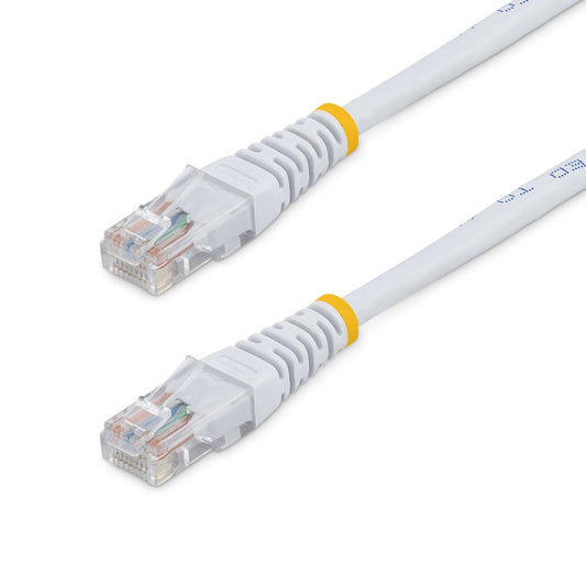 Star Tech 15m Cat5e White Molded RJ45 UTP Cat 5e Patch Cable - 15 m Patch Cord