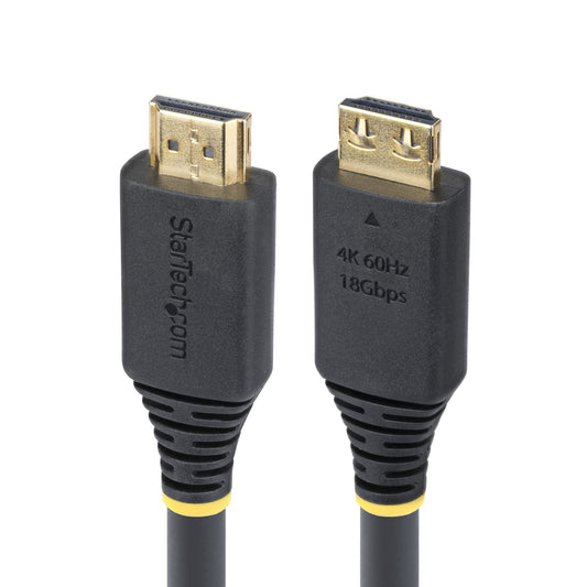 Star Tech 20ft (6.1m) High Speed HDMI Cable with Gripping Connectors, 4K 60Hz/1440p 144Hz, HDR10/HDCP 2.2/ARC, 18Gbps, UHD HDMI 2.0 Cord for TV/Monitor/Display, TPE Jacket