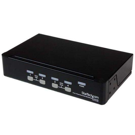 Star Tech 4 Port 1U Rackmount USB KVM Switch with OSD