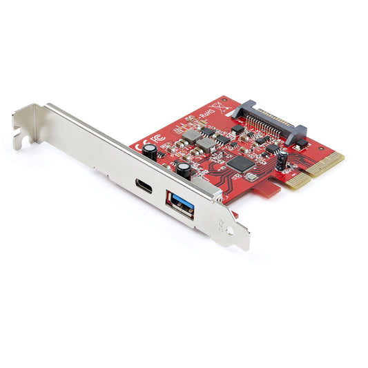 Star Tech 2-Port 10Gbps USB-A & USB-C PCIe Card - USB 3.1 Gen 2 PCI Express Type C/A Host Controller Card Adapter - USB 3.2 Gen 2x1 PCIe Expansion Add-On Card - Windows, macOS, Linux