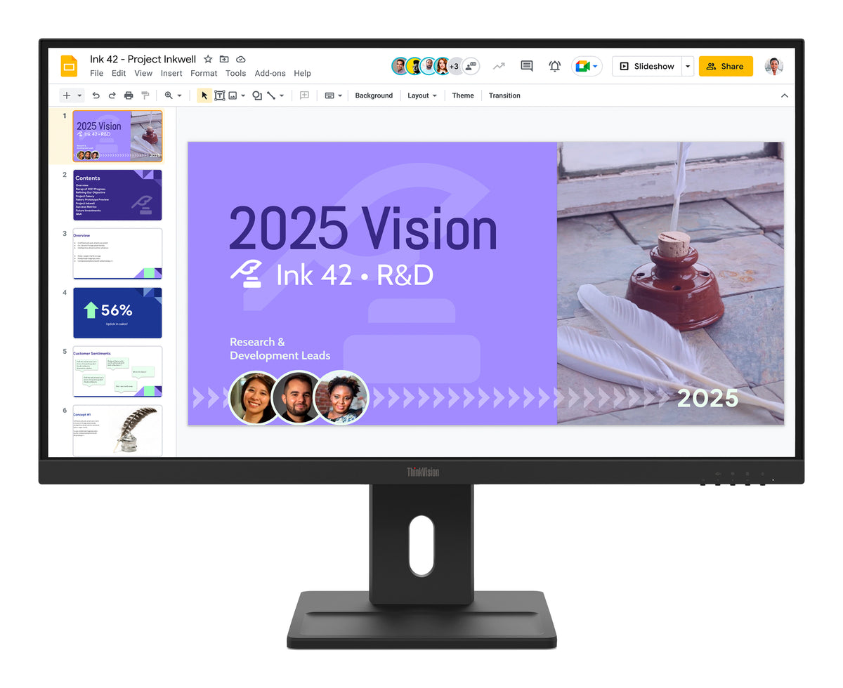 Lenovo ThinkVision E27Q-40 computer monitor 68.6 cm (27") 2560 x 1440 pixels Quad HD LCD Black product image