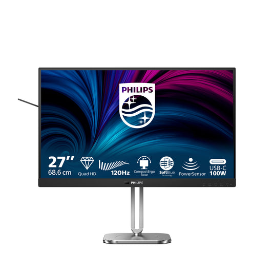 Philips 27B2U4601/75 computer monitor 68.6 cm (27") 2560 x 1440 pixels Quad HD LCD Grey