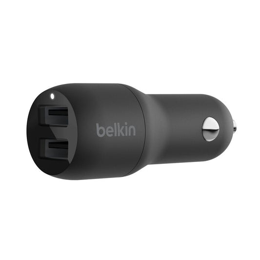 Belkin Dual USB-A Car Charger 12W X2 BLK (CCB001BTBK)