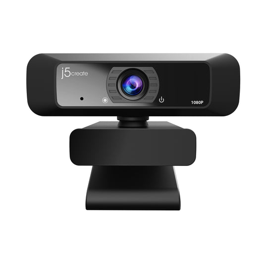 j5create JVCU100 USBTM HD Webcam with 360° Rotation, 1080p Video Capture Resolution, Black