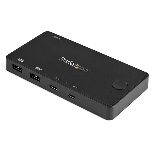 Star Tech 2 Port USB C KVM Switch - 4K 60Hz HDMI - Compact Dual Port UHD USB Type C Desktop Mini KVM Switch with USB C Cables - Bus Powered - MacBook iPad Pro ThinkPad IdeaPad EliteBook