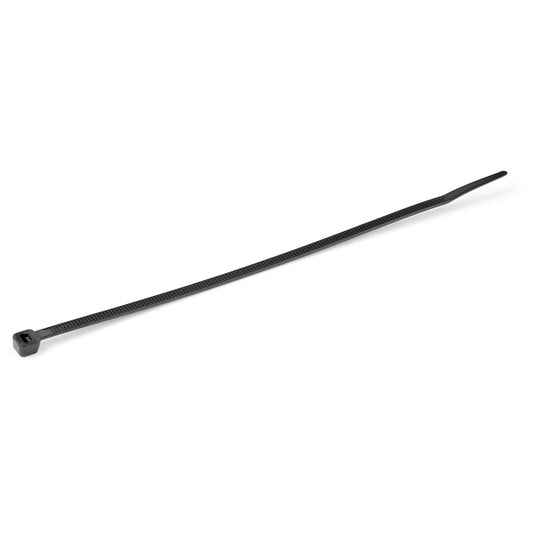 Star Tech 10"(25cm) Cable Ties - 1/8"(4mm) wide, 2-5/8"(68mm) Bundle Diameter, 50lb(22kg) Tensile Strength, Nylon Self Locking Zip Ties w/ Curved Tip - 94V-2/UL Listed, 100 Pack - Black