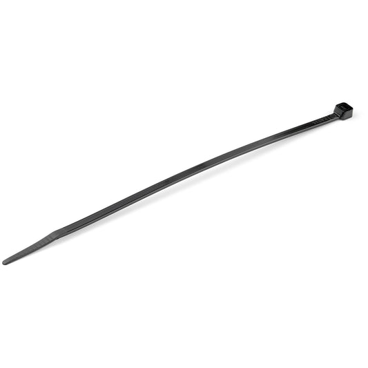 Star Tech 8"(20cm) Cable Ties - 1/8"(4mm) wide, 2-1/8"(55mm) Bundle Diameter, 50lb(22kg) Tensile Strength, Nylon Self Locking Zip Ties with Curved Tip - 94V-2/UL Listed, 100 Pack - Black