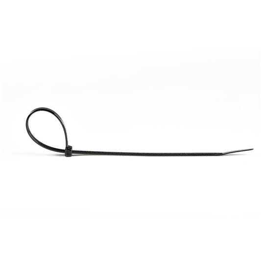 Star Tech 8"(20cm) Cable Ties - 1/8"(4mm) wide, 2-1/8"(55mm) Bundle Diameter, 50lb(22kg) Tensile Strength, Nylon Self Locking Zip Ties with Curved Tip - 94V-2/UL Listed, 100 Pack - Black