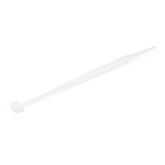 Star Tech 4"(10cm) Cable Ties - 1/16"(2mm) wide, 7/8"(22mm) Bundle Diameter, 18lb(8kg) Tensile Strength, Nylon Self Locking Zip Ties with Curved Tip - 94V-2/UL Listed, 100 Pack - White