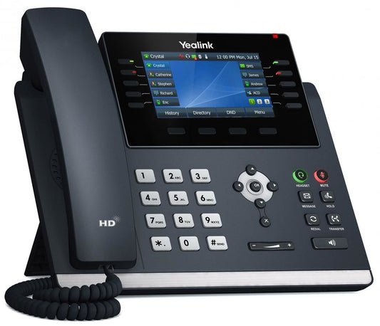 Yealink (SIP-T46U) 16 Line IP phone, 4.3" Color LCD, Dual Gigabit Port, 10x line key, 2x USB Port, does not include power supply