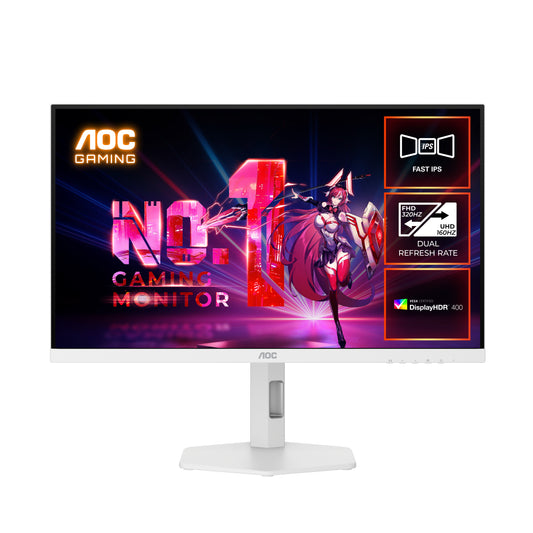 AOC G4 U27G4/WS/75 computer monitor 68.6 cm (27") 3840 x 2160 pixels Silver, White product image