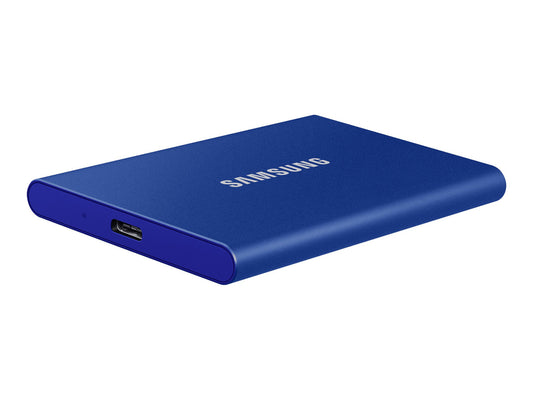 SAMSUNG T7 Portable SSD- Up to 1050MB/s - USB 3.2 External Solid State Drive, Blue [500 GB ] [1TB ] [2TB] Options [ MU-PC500H ]- Encrypted -