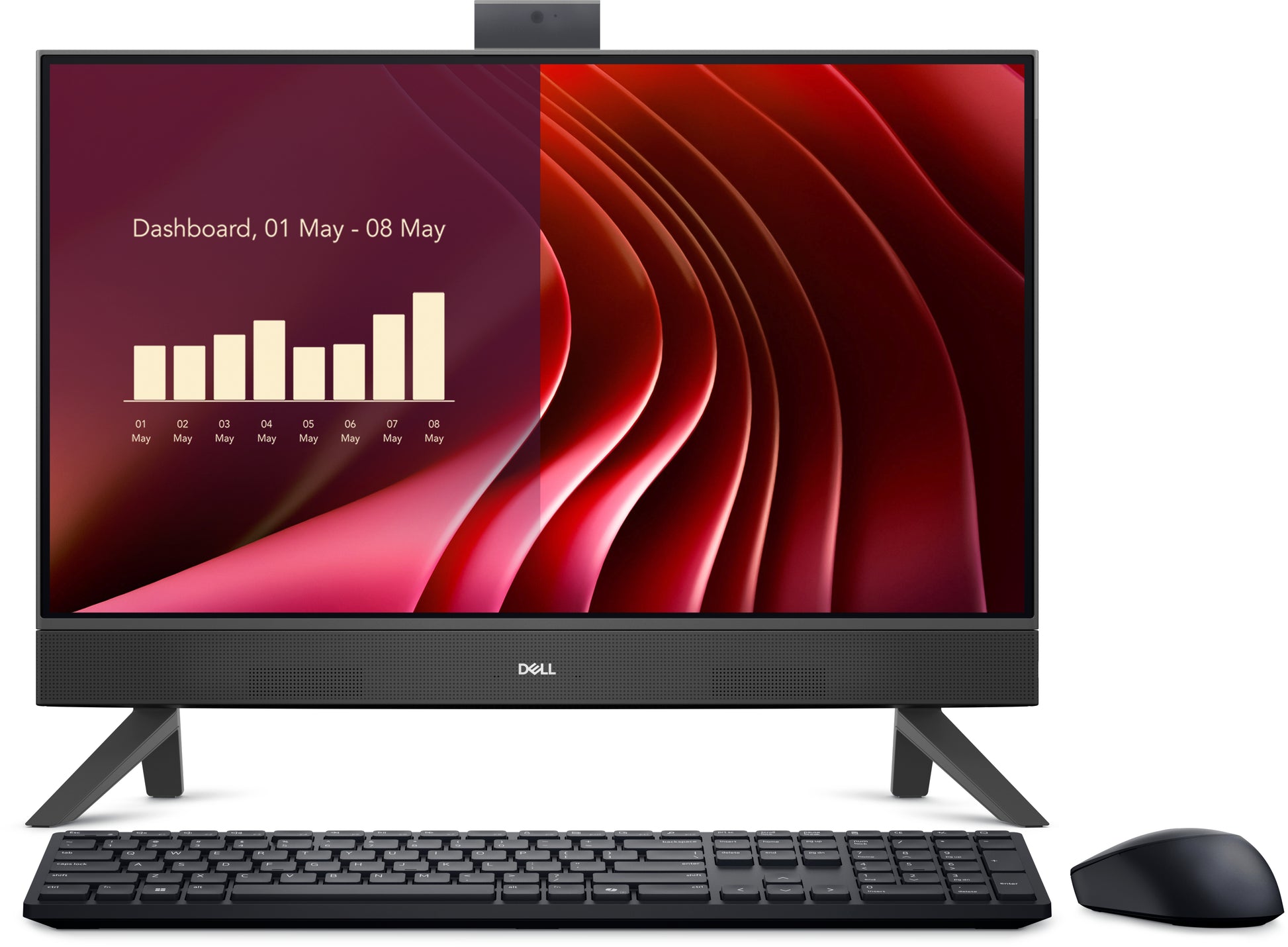 Dell EC24250 Intel Core i5 i5-1334U 60.5 cm (23.8") 1920 x 1080 pixels All-in-One PC 16 GB DDR5-SDRAM 512 GB SSD Windows 11 Pro Wi-Fi 6E (802.11ax) Black product image