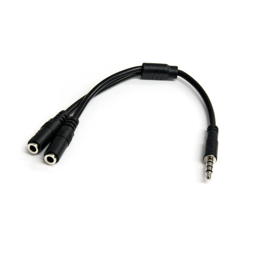 Star Tech Headset adapter for headsets with separate headphone / microphone plugs - 3.5mm 4 position to 2x 3 position 3.5mm M/F