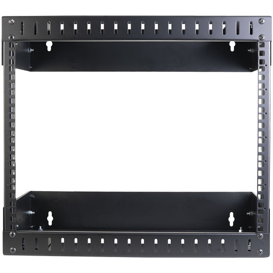 Star Tech 8U 19" Wall Mount Network Rack - Adjustable Depth 12-20" 2 Post Open Frame Server Room Rack for AV/Data/ IT Communication/Computer Equipment/Switch w/Cage Nuts & Screws