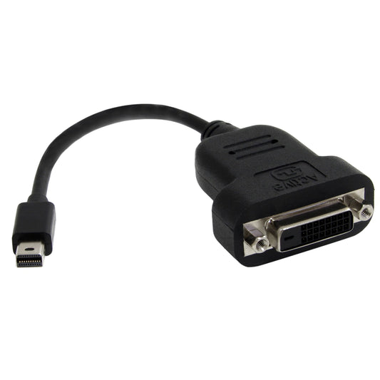 Star Tech Mini DisplayPort to DVI Adapter - Active Mini DisplayPort to DVI-D Adapter Converter - 1080p Video - mDP or Thunderbolt 1/2 Mac/PC to DVI Monitor Dongle, mDP to DVI Single-Link