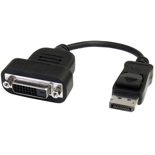Star Tech DisplayPort to DVI Adapter - Active DisplayPort to DVI-D Adapter/Video Converter 1080p - DP 1.2 to DVI Monitor Cable Adapter Dongle - DP to DVI Adapter - Latching DP Connector