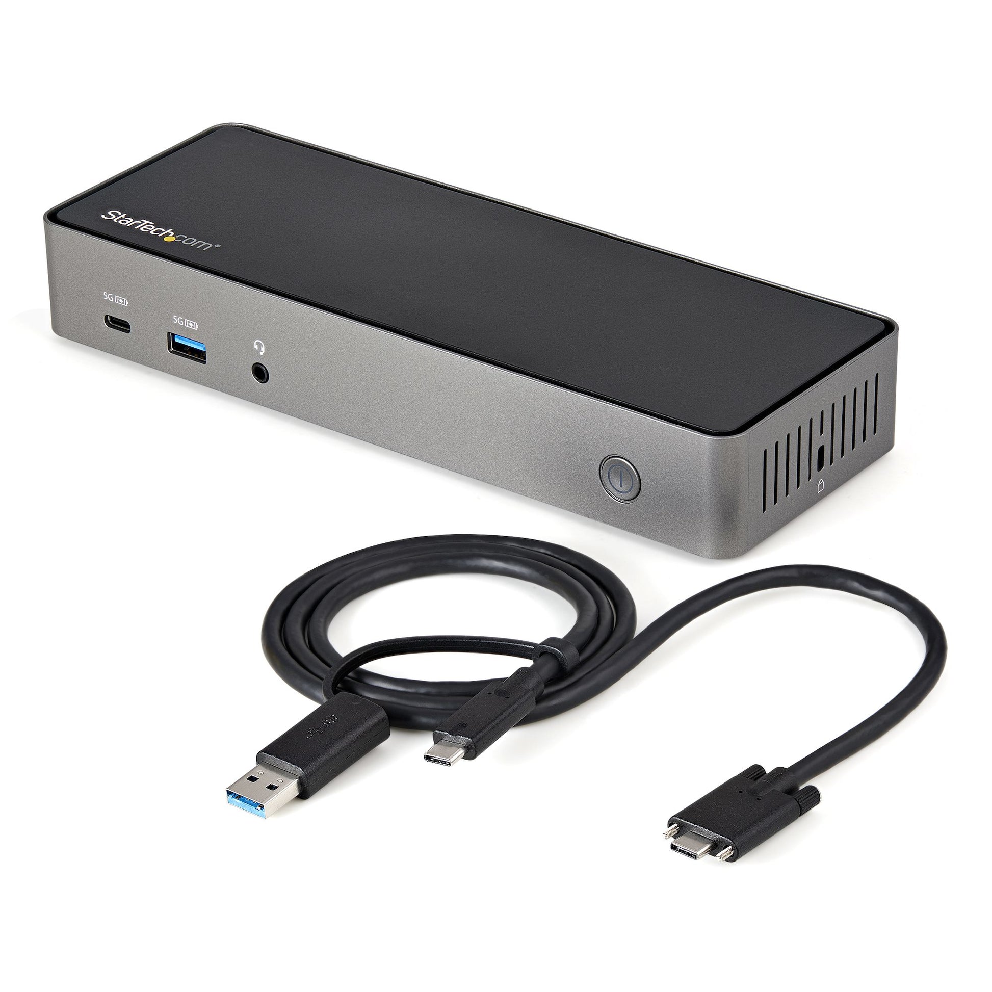 StarTech.com USB-C & USB-A Dock - Hybrid Universal Triple Monitor Laptop Docking Station w/ DisplayPort & HDMI 4K 60Hz - 85W Power Delivery, 6x USB Hub, GbE, Audio - USB 3.1 Gen 2 10Gbps