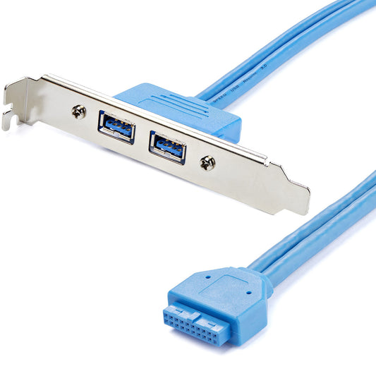 Star Tech 2 Port USB 3.0 A Female Slot Plate Adapter