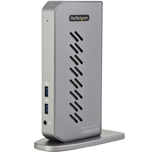Star Tech USB-C USB-A Dock - Hybrid Universal USB 3.0 Docking Station for USB-C or USB-A Laptop - Dual Monitor 4K 60Hz HDMI/DisplayPort - 6x USB-A, GbE - USB 3.1/3.2 Gen 1 - Windows/Mac