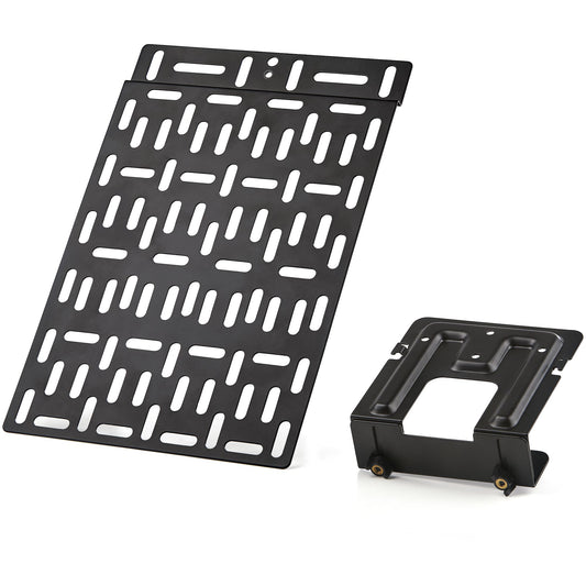 Star Tech Universal TV Accessory Mount - Adjustable TV & Wall Mount Bracket - Media Players/Router/Modem/AV Switches & Extenders/Apple TV - Hidden Cable Box Mount Behind TV - 11lb (5kg)