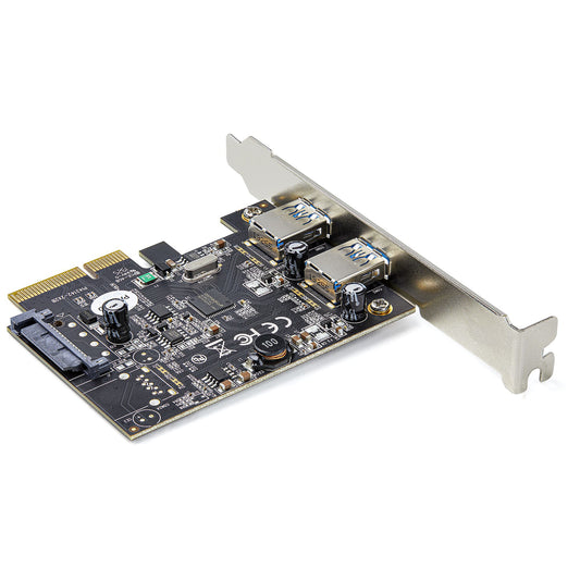Star Tech 2-Port USB PCIe Card with 10Gbps/port - USB 3.1/3.2 Gen 2 Type-A PCI Express 3.0 x2 Host Controller Expansion Card - Add-On Adapter Card - Full/Low Profile - Windows & Linux