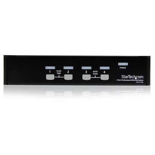 Star Tech 4 Port Professional VGA USB KVM Switch with Hub
