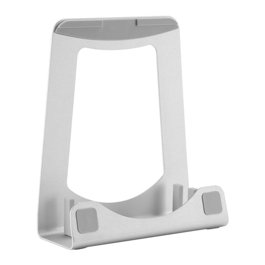 Star Tech Laptop Stand - 2-in-1 Laptop Riser Stand or Vertical Stand - Ideal for Ultrabooks & MacBook Pro/Air - Ergonomic Angled Notebook Holder for Office Desk - Silver, Aluminum