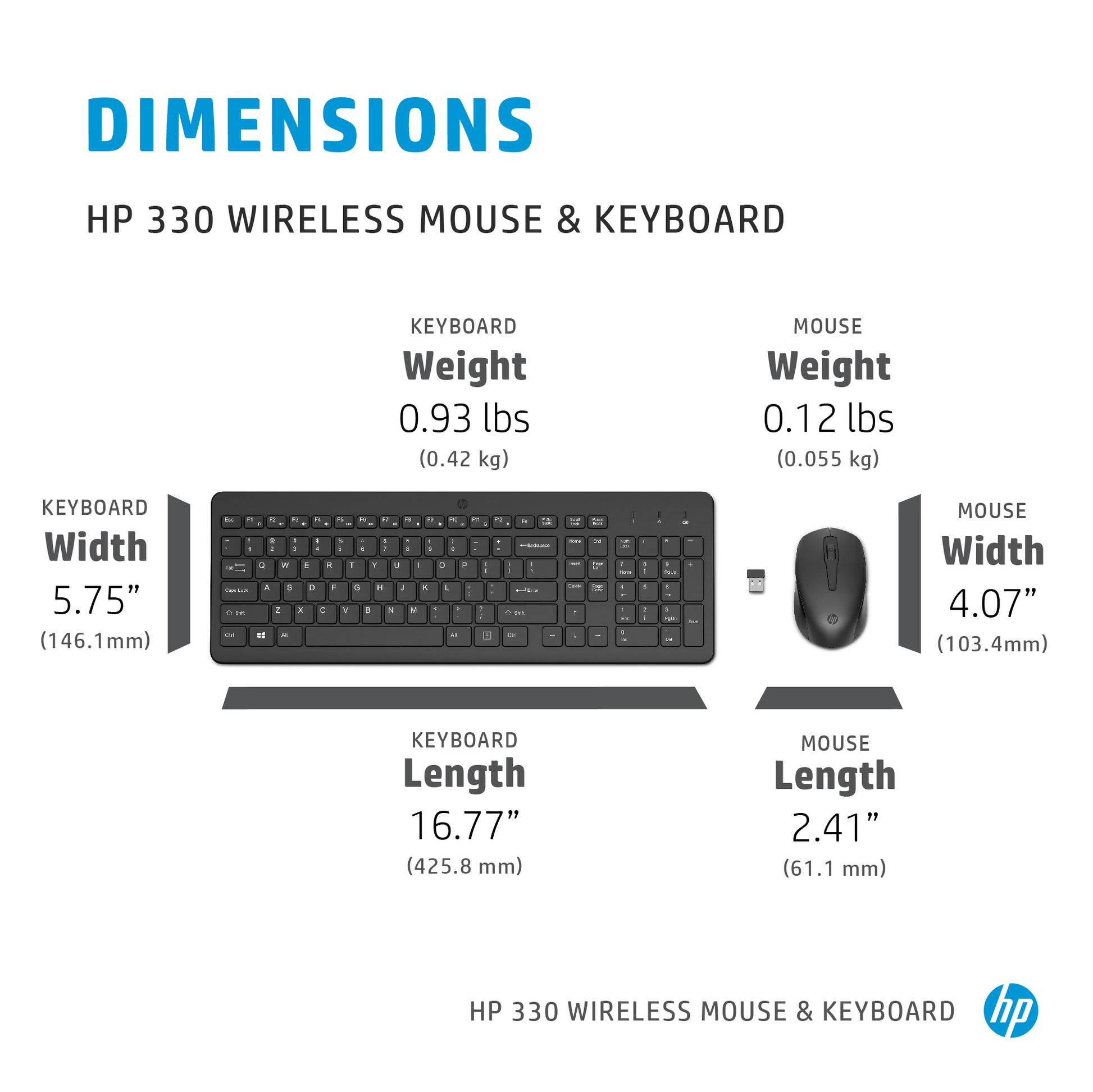 HP 330 Wireless Mouse and Keyboard Combination