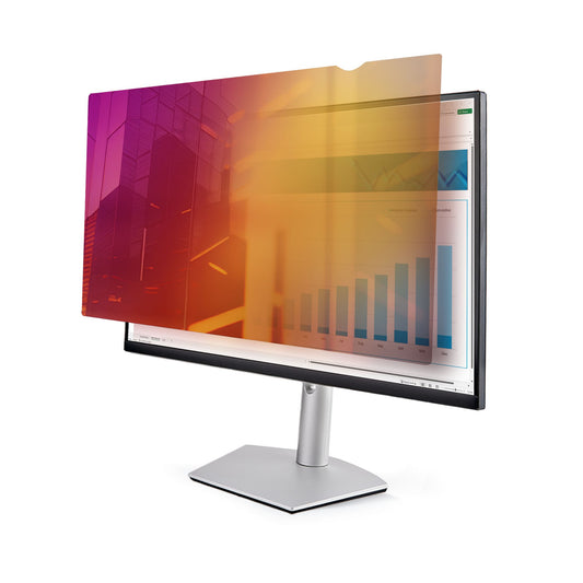 Star Tech 24-inch 16:9 Gold Monitor Privacy Screen, Reversible Filter w/Enhanced Privacy, Glossy Computer Security Filter, Removable Screen Protector/Shield, +/- 30 Deg.