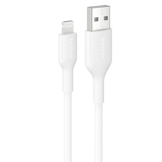 Belkin USB-A Cable with Lightning Connector, 3.3ft/1m, White (CAA019FQ1MWH)