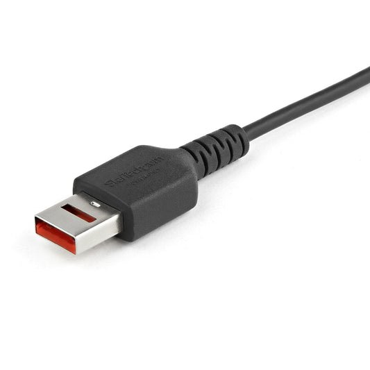 Star Tech 3ft (1m) Secure Charging Cable – USB-A to Micro USB Data Blocker Charge-Only Cable – Power-Only Charger Cable for Phone/Tablet – Data Blocking USB Protector Adapter Cable