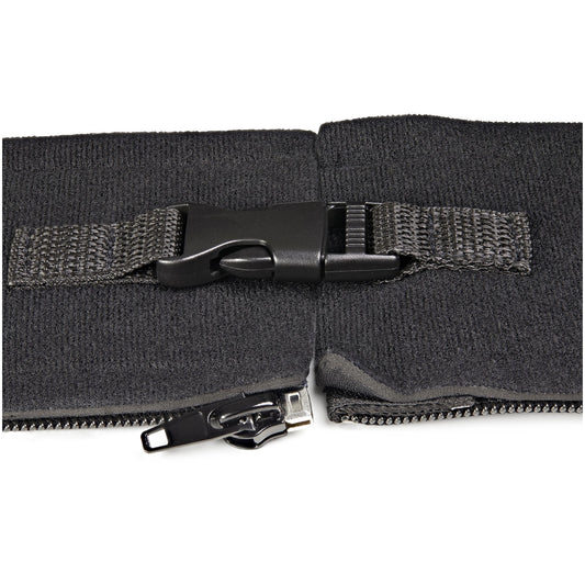 Star Tech 40" (1m) Neoprene Cable Management Sleeve with Zipper & Buckle - 1.2" (3cm) Diameter - Computer/PC Power/Network/AV Cord Cover/Manager - Flexible Cable Organizer Wrap - Black