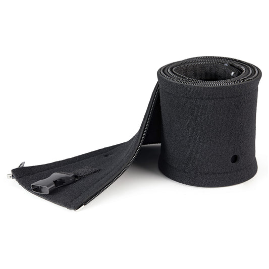 Star Tech 40" (1m) Neoprene Cable Management Sleeve with Zipper & Buckle - 1.2" (3cm) Diameter - Computer/PC Power/Network/AV Cord Cover/Manager - Flexible Cable Organizer Wrap - Black