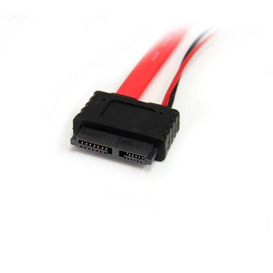 Star Tech 20in Slimline SATA to SATA with LP4 Power Cable Adapter