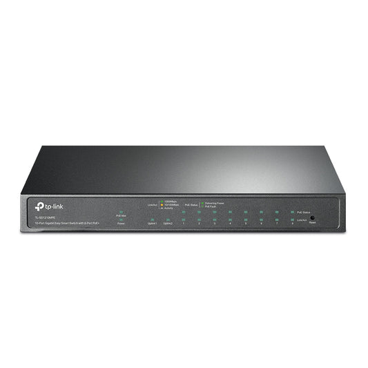 TP-Link 10-Port Gigabit Easy Smart Switch with 8-Port PoE+, 3-Year WTY