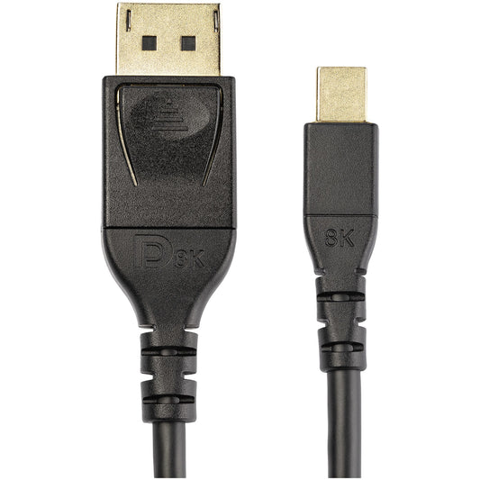 Star Tech 3ft (1m) VESA Certified Mini DisplayPort to DisplayPort 1.4 Cable - 8K 60Hz HBR3 HDR - Super UHD mDP to DP 1.4 Cord - Slim (34 AWG) Ultra HD 4K 120Hz - Monitor/Video Cable