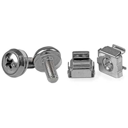 Star Tech 50 Pkg M5 Mounting Screws and Cage Nuts for Server Rack Cabinet