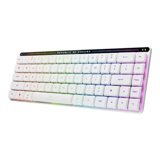 ASUS ROG Falchion RX Low Profile keyboard Gaming USB + RF Wireless + Bluetooth QWERTZ White product image