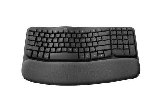 LOGITECH WAVE KEYS FOR BUSINESS ERGONOMIC KEYBOARD, LOGIBOLT, BLUETOOTH, GRAPHITE, 3Y WTY