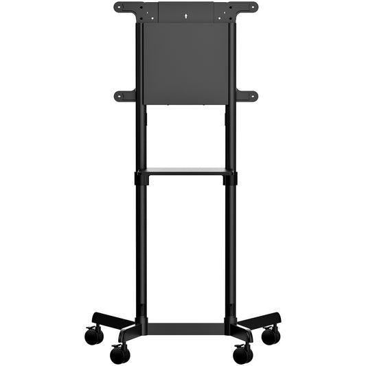Star Tech Mobile TV Cart - Portable Rolling TV Stand for 37-70" VESA Display (154lb/70kg) - TV Stand w/Shelf & Storage Compartment - Rotate/Tilt Display - Universal TV Mount on Wheels