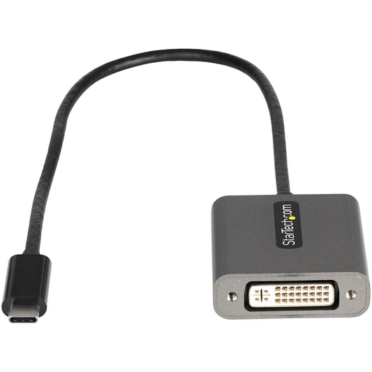 Star Tech USB C to DVI Adapter - 1920x1200p USB-C to DVI-D Adapter Dongle - USB Type C to DVI Display/Monitor - Video Converter - Thunderbolt 3 Compatible - 12" Long Attached Cable - Upgraded Version of CDP2DVI