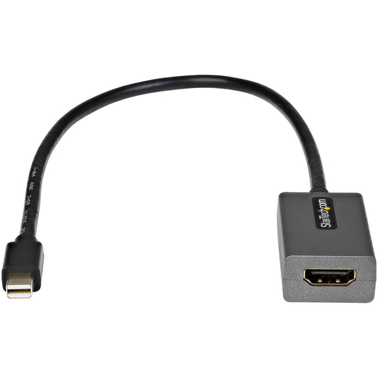 Star Tech Mini DisplayPort to HDMI Adapter - mDP to HDMI Adapter Dongle - 1080p - Mini DisplayPort 1.2 to HDMI Monitor/Display - Mini DP to HDMI Video Converter - 12" Long Attached Cable - Upgraded Version of MDP2HDMI