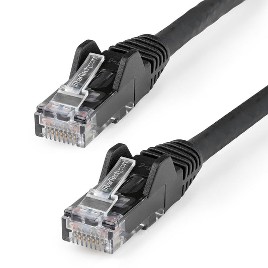 Star Tech 15m CAT6 Ethernet Cable - LSZH (Low Smoke Zero Halogen) - 10 Gigabit 250Mhz 100W PoE RJ45 10GbE UTP Network Patch Cord Snagless with Strain Relief - Black, CAT 6, ETL Verified, 24AWG